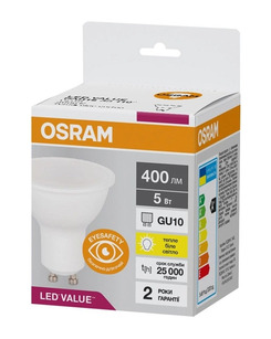 Лампа Osram 4058075689510 LED GU10 5W/830 3000K 400Lm PAR16 35 230V цена