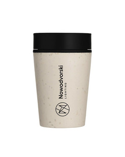 Чашка из переработанных кофейных стаканчиков с логотипом Nowodvorski Lighting черная