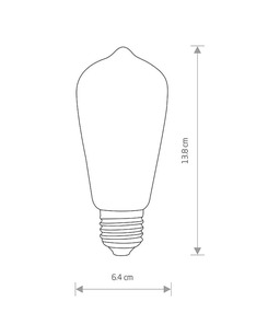 Лампа Nowodvorski 9796 Bulb vintage led E27 1x4W 2200K 360Lm Transparent