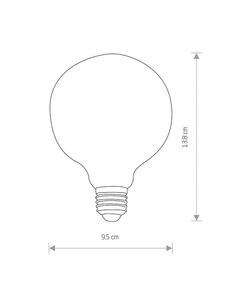 Лампа Nowodvorski 9797 Bulb vintage led E27 1x4W 2200K 360Lm Transparent