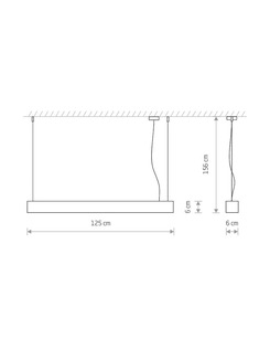 Підвісний світильник Nowodvorski 7537 Soft led T8LED 1x22W 3000K 3200Lm IP20 Wh