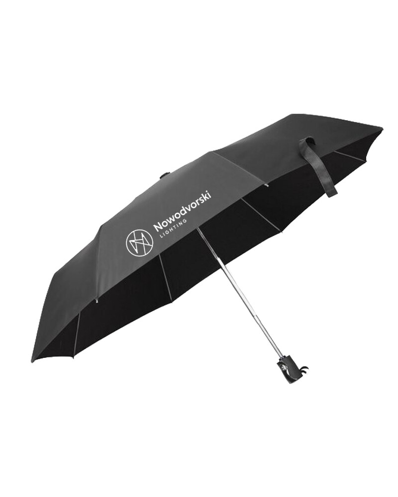 Зонтик складной с логотипом Nowodvorski Lighting черный
