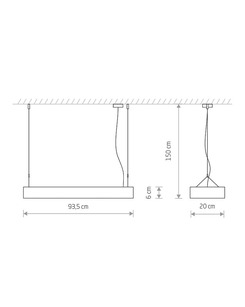 Підвісний світильник Nowodvorski 7545 Soft led T8LED 2x16W 3000K 4600Lm IP20 Wh