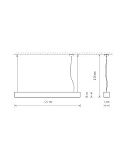 Подвесной светильник Nowodvorski 7525 Soft led T8LED 1x22W 3000K 3200Lm IP20 Gr