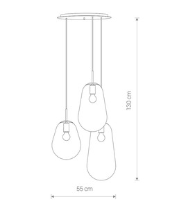 Підвісний світильник Nowodvorski 7794 Pear E27 3x40W IP20 Bl