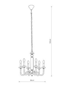 Люстра Nowodvorski 8154 Hampton Е14 6x40W IP20 Chrom