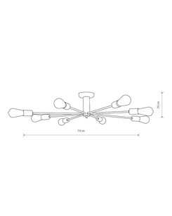 Люстра Nowodvorski 9135 Mill E27 8x60W IP20 Bl