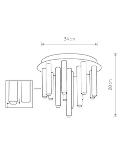 Люстра Nowodvorski 9054 Stalactite G9 13x10W IP20 Bl