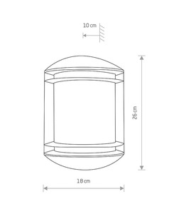 Светильник уличный Nowodvorski 3411 Quartz E27 1x60W IP21 Gr