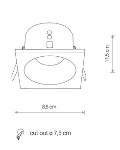 Точечный светильник Nowodvorski 8368 Delta GU10 1x15W IP54 Wh