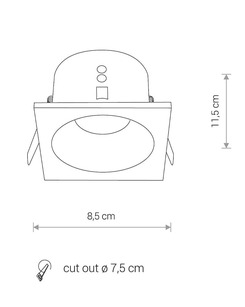 Точечный светильник Nowodvorski 8370 Delta GU10 1x15W IP54 Bl