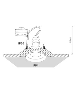 Точечный светильник Nowodvorski 8371 Echo GU10 1x15W IP54 Wh