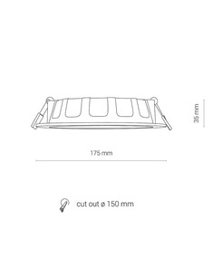 Точечный светильник Nowodvorski 8777 Kos LED 1x16W 3000K 1450Lm IP44 Wh