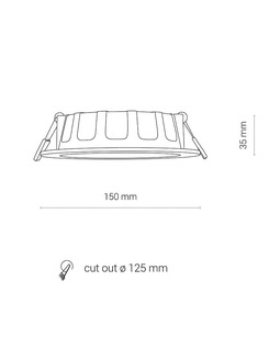 Точечный светильник Nowodvorski 8778 Kos LED 1x10W 4000K 850Lm IP44 Wh