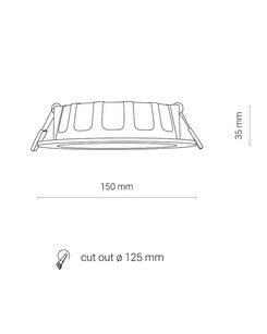 Точечный светильник Nowodvorski 8780 Kos LED 1x10W 3000K 850Lm IP44 Wh