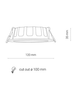 Точечный светильник Nowodvorski 8781 Kos LED 1x8W 4000K 680Lm IP44 Wh