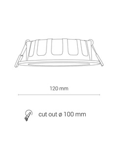 Точечный светильник Nowodvorski 8782 Cl Kos Led 1x8W 3000K 550Lm IP44 Wh