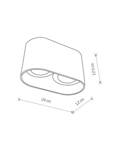 Точковий світильник Nowodvorski 9240 Oval GU10 2x75W IP20 Bl