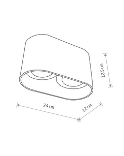 Точечный светильник Nowodvorski 9241 Oval GU10 2x75W IP20 Wh