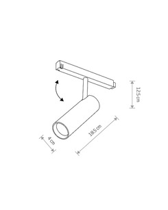 Магнитный трековый светильник Nowodvorski 10656 LVM Spot Led 1x9w 4000к 850Lm IP20 Bl