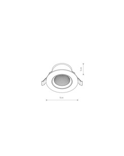 Точечный светильник Nowodvorski 10548 Egina LED 1x5W 3000K 350Lm IP20 Bl