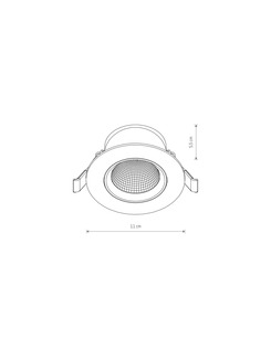 Точковий світильник Nowodvorski 10553 Egina LED 1x10W 3000K 650Lm IP20 Bl