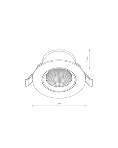 Точковий світильник Nowodvorski 10557 Egina LED 1x15W 3000K 1000Lm IP20 Bl