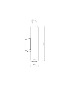 Светильник Nowodvorski 10752 Fourty Wall M GU10 2x10W IP20 Wh