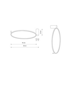 Светильник Nowodvorski 10930 Circolo LED S 1x18W 4000K 600Lm IP20 Bl