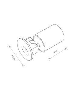 Светильник Nowodvorski 39103 Oia LED 1x1W 3000K 45Lm IP20 Wh