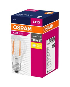Світлодіодна лампа OSRAM 4058075288669 LED Value Filament A75 7.5W 1055Lm 2700K E27