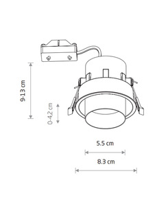Точковий світильник Nowodvorski 10799 Mono Slide GU10 1x10W IP20 Bl