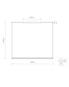 Підвісний світильник Nowodvorski 10523 CL H LED PRO 1x29W 3000K 3500Lm IP20 Wh