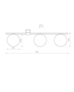 Светильник Nowodvorski 10301 Pik III G9 3x12W IP20 Bl