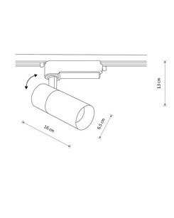 Трековий світильник Nowodvorski 10383 Profile Tinos Led 1x20W 3000K 1550Lm IP20 Bl