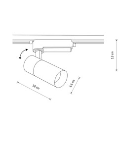 Трековый светильник Nowodvorski 10387 Profile Tinos Led 1x20W 4000K 1650Lm IP20 Bl