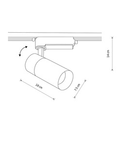 Трековый светильник Nowodvorski 10388 Profile Tinos Led 1x30W 4000K 2650Lm IP20 Bl