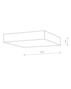 Потолочный светильник Nowodvorski 10431 Lid Square Led 1x35W 4000K 3300Lm IP20 Wh