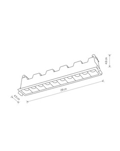 Точковий світильник Nowodvorski 10045 Mini Led 1x20w 3000K 1220Lm IP20 Wh