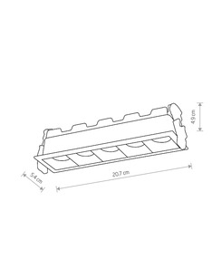 Точечный светильник Nowodvorski 10062 Midi Led 1x20w 3000K 1800Lm IP20 Bl