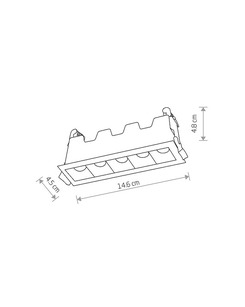 Точковий світильник Nowodvorski 10042 Mini Led 1x10w 3000K 600Lm IP20 Wh