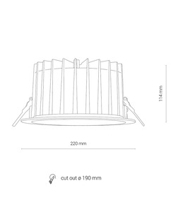 Точечный светильник Nowodvorski 8767 CL KEA LED 40W 4000K 2700Lm IP44 Wh