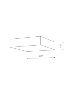 Потолочный светильник Nowodvorski 10430 Lid Square Led 1x25W 4000K 2100Lm IP20 Wh