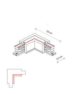 Соединитель Nowodvorski 8227 Ctls Power L Connector Wh