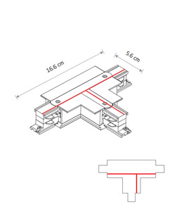 Соединитель Nowodvorski 8238 Ctls Recessed Power T Connector, Left 2 T-l2 IP20 Wh