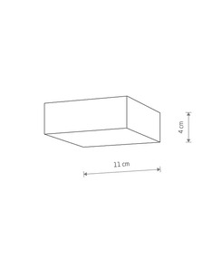 Потолочный светильник Nowodvorski 310420 Lid Square Led 1x15W 3000K 1200Lm IP20 Wh