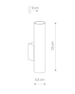 Бра Nowodvorski 38072 Eye wall GU10 2x10W IP20 Bl