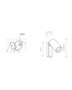 Бра Nowodvorski 37764 Mono GU10 1x10W IP20 Bl