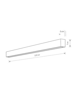 Светильник Nowodvorski 37566 Straight wall led T8LED 1x22W 3000K 3200Lm IP20 Wh