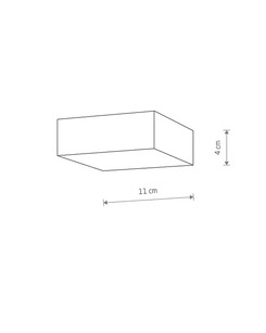 Потолочный светильник Nowodvorski 310424 Lid Square Led 1x15W 3000K 1100Lm IP20 Bl